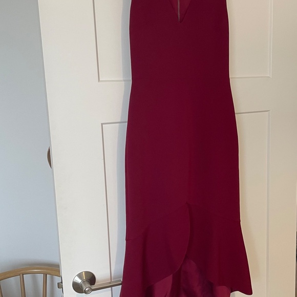 Alice + Olivia Garnet Magenta High-Low Midi Dress - Picture 2 of 4